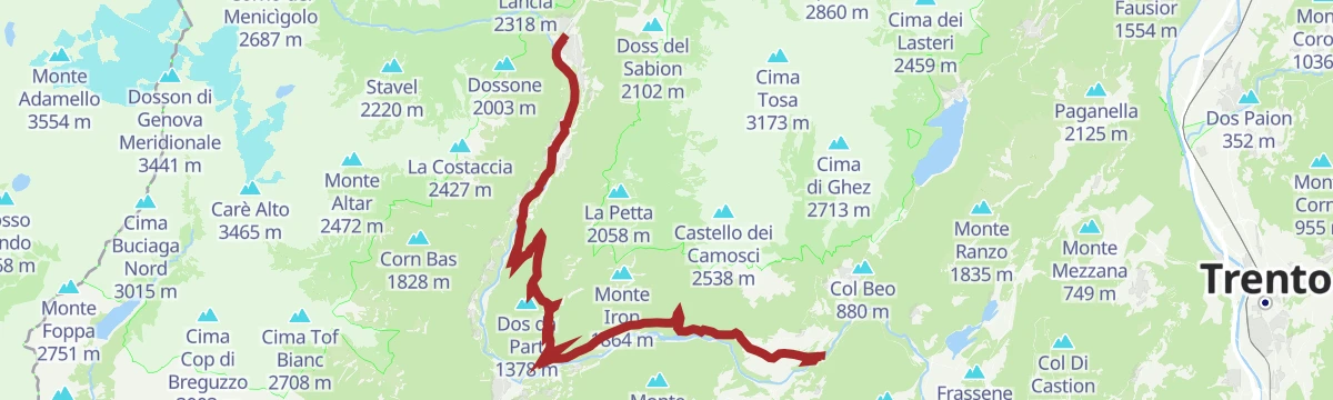 Route map: Dolomiti-Garda Alpine Cycling 2 - Pinzolo - Ponte Arche